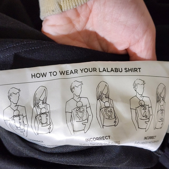 Lalabu Soothe Tank Nursing Postpartum Babywearing Black Size Medium - Picture 3 of 6